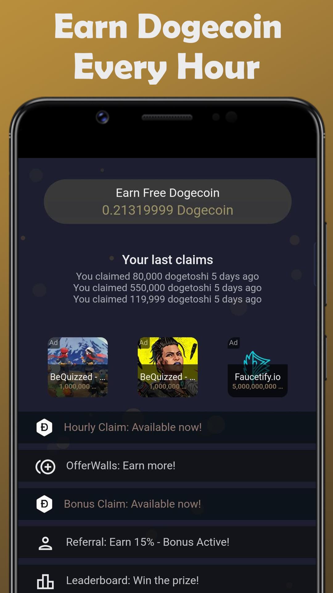 Earn Dogecoin Schermafbeelding 0