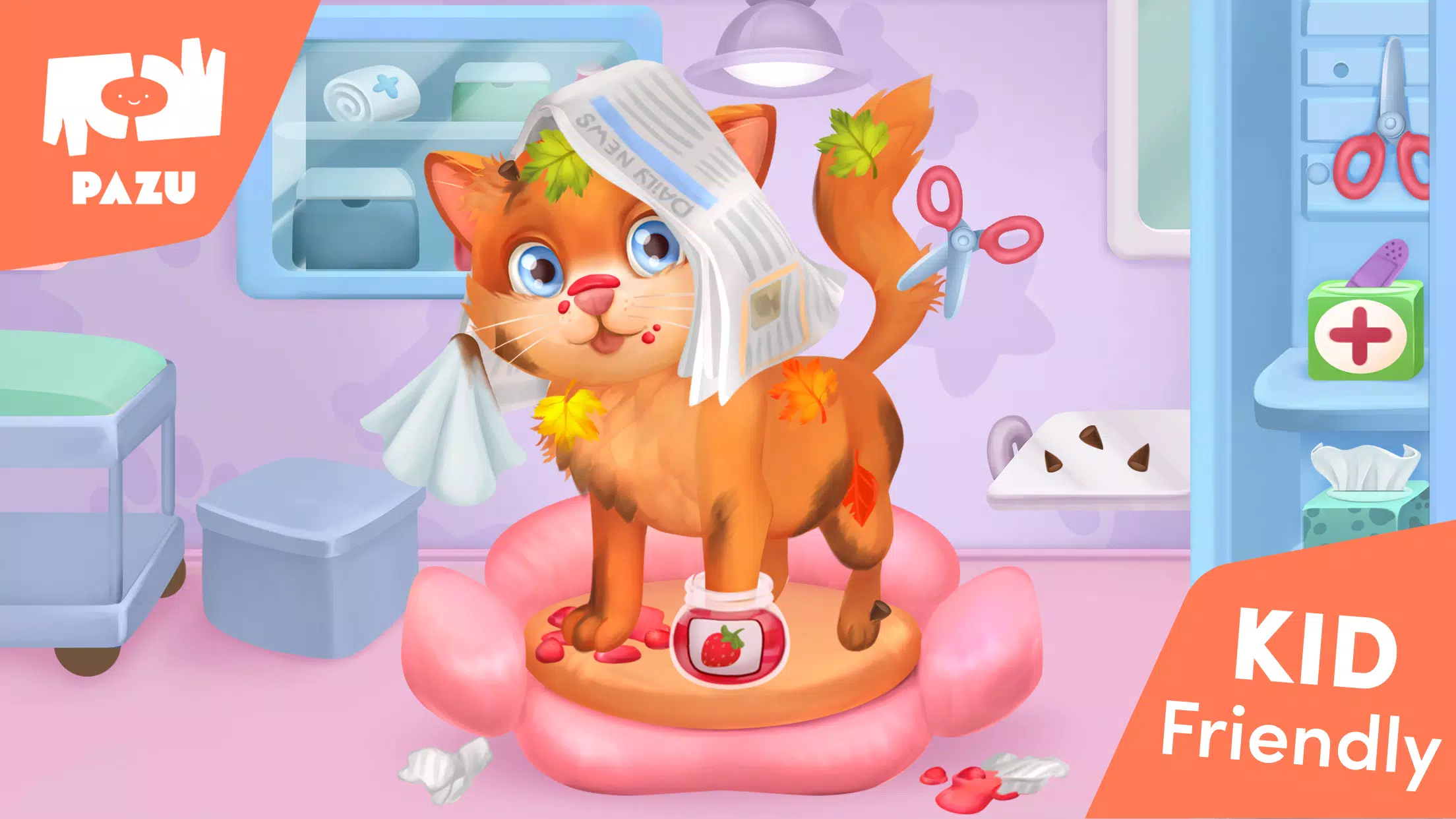 Cat game - Pet Care & Dress up Ảnh chụp màn hình 1