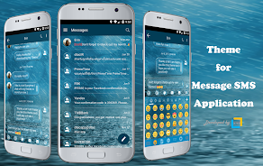 SMS Messages Bubble Rain Theme Screenshot 0