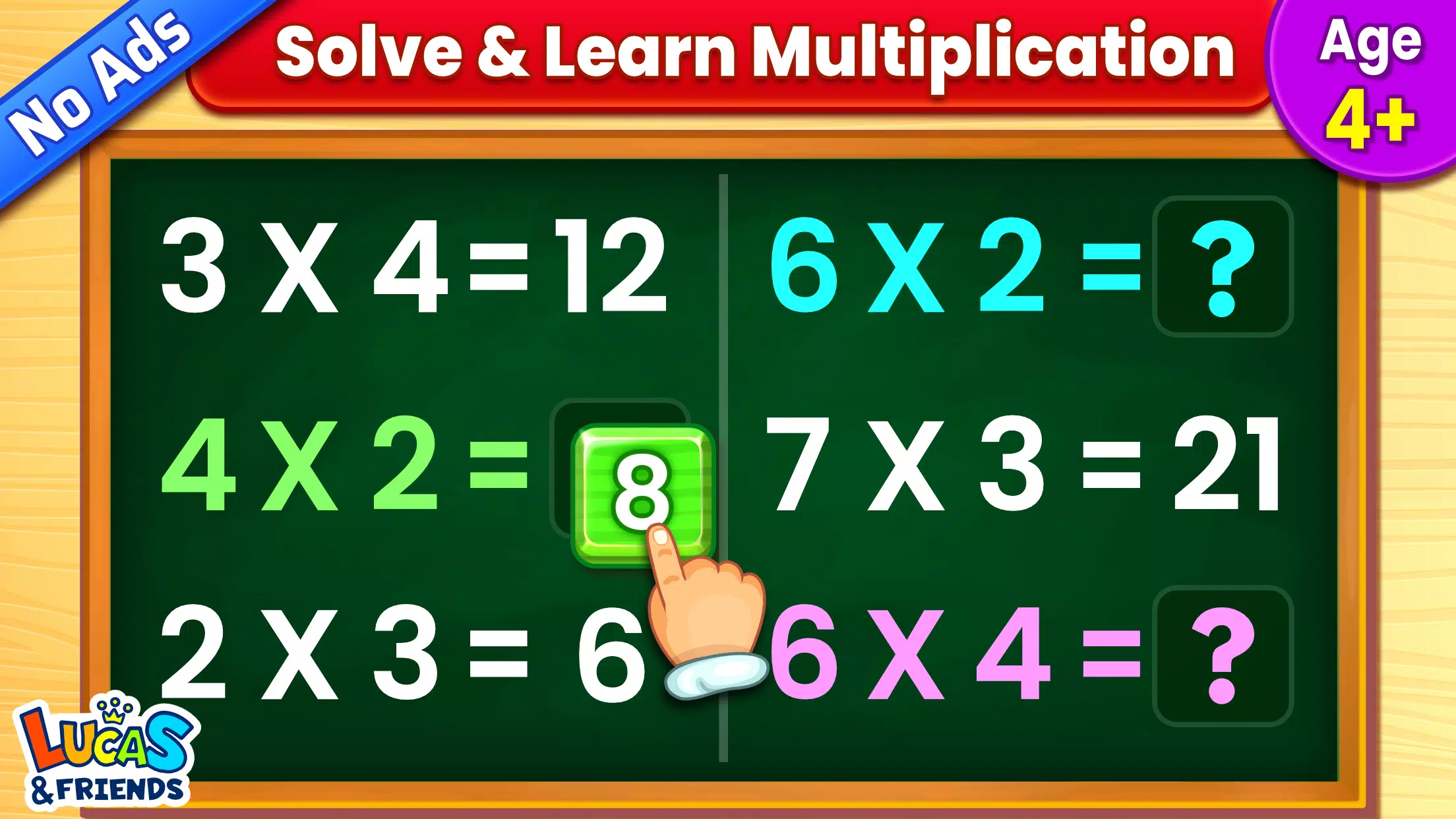 Jeux de multiplication enfants Capture d'écran 0