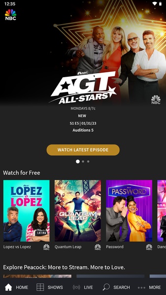 The NBC App - Stream TV Shows Скриншот 1