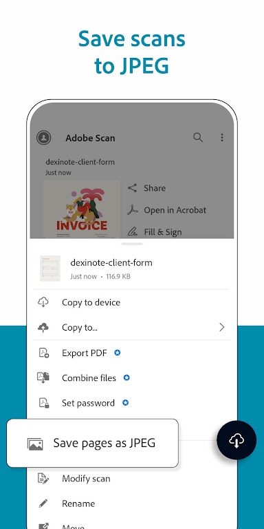 Adobe Scan: PDF Scanner, OCR Mod Schermafbeelding 3