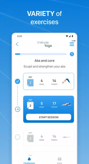 5 Minute Yoga ဖန်သားပြင်ဓာတ်ပုံ 3