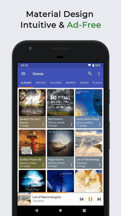 Omnia Music Player Schermafbeelding 0