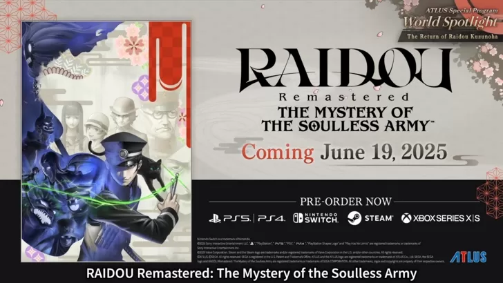 Ngày và giờ phát hành Raidou Remastered