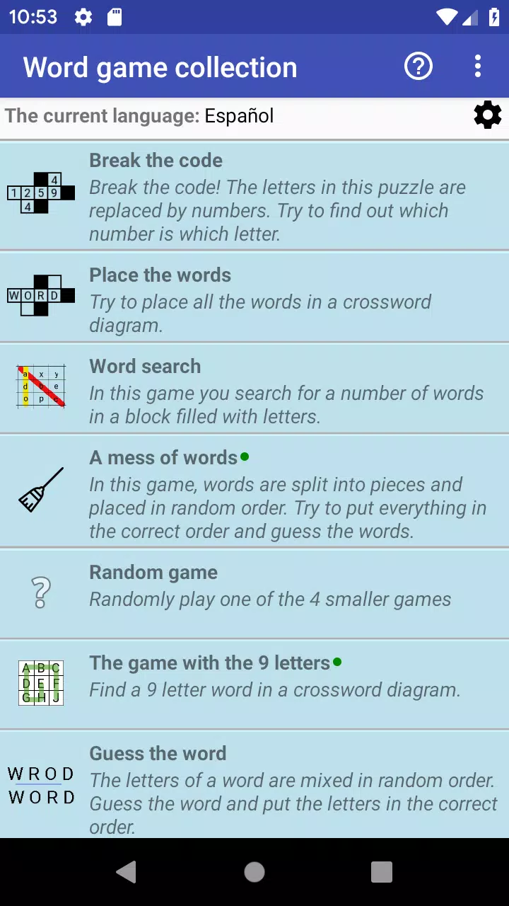 WGC Word Game Collection 스크린샷 0