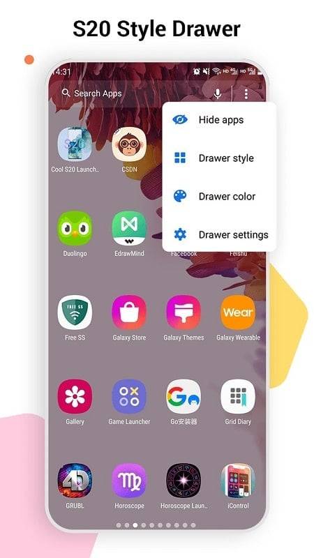 SO S20 Launcher for Galaxy S Tangkapan skrin 3