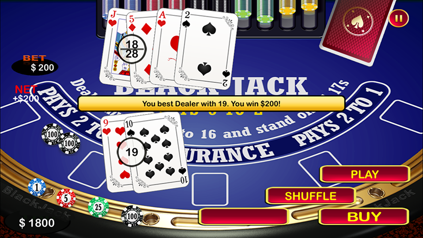 Blackjack 21 Black Jack Table Скриншот 1