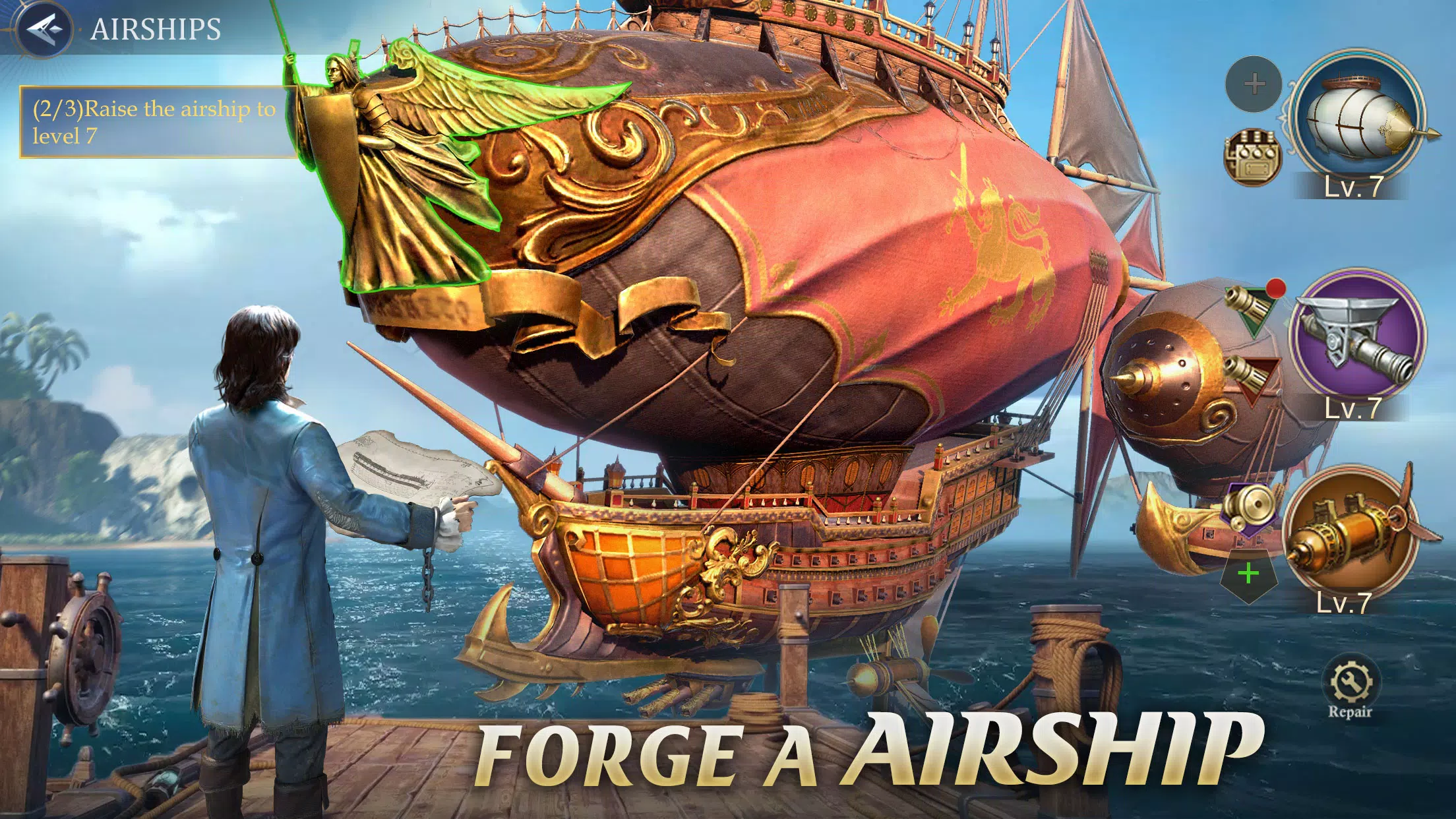 Guns of Glory: Lost Island Schermafbeelding 1