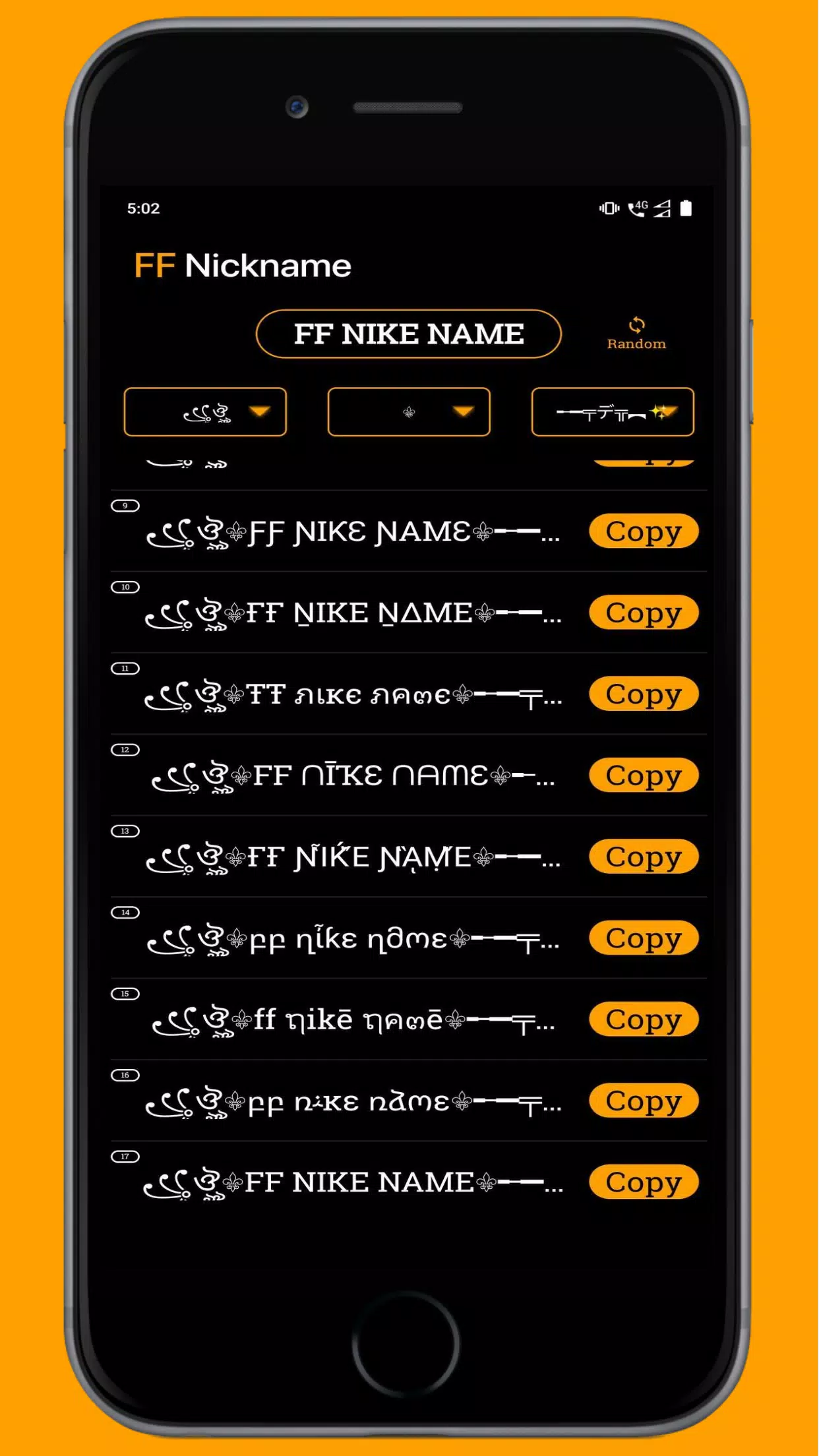 FF Name Creator - Nickname Generator For Games 스크린샷 2