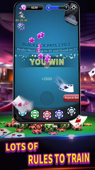 BlackJack 21 lite offline game Captura de pantalla 3