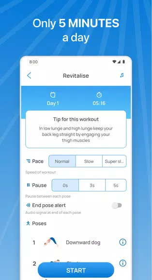 5 Minute Yoga ဖန်သားပြင်ဓာတ်ပုံ 1