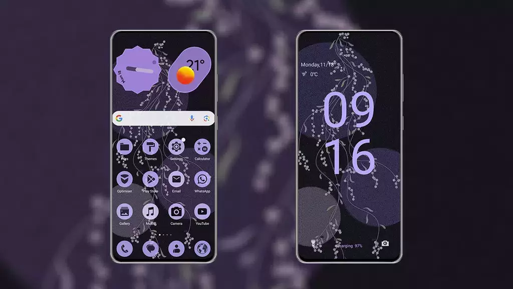 PixPurple EMUI MagicOS Theme Tangkapan skrin 1