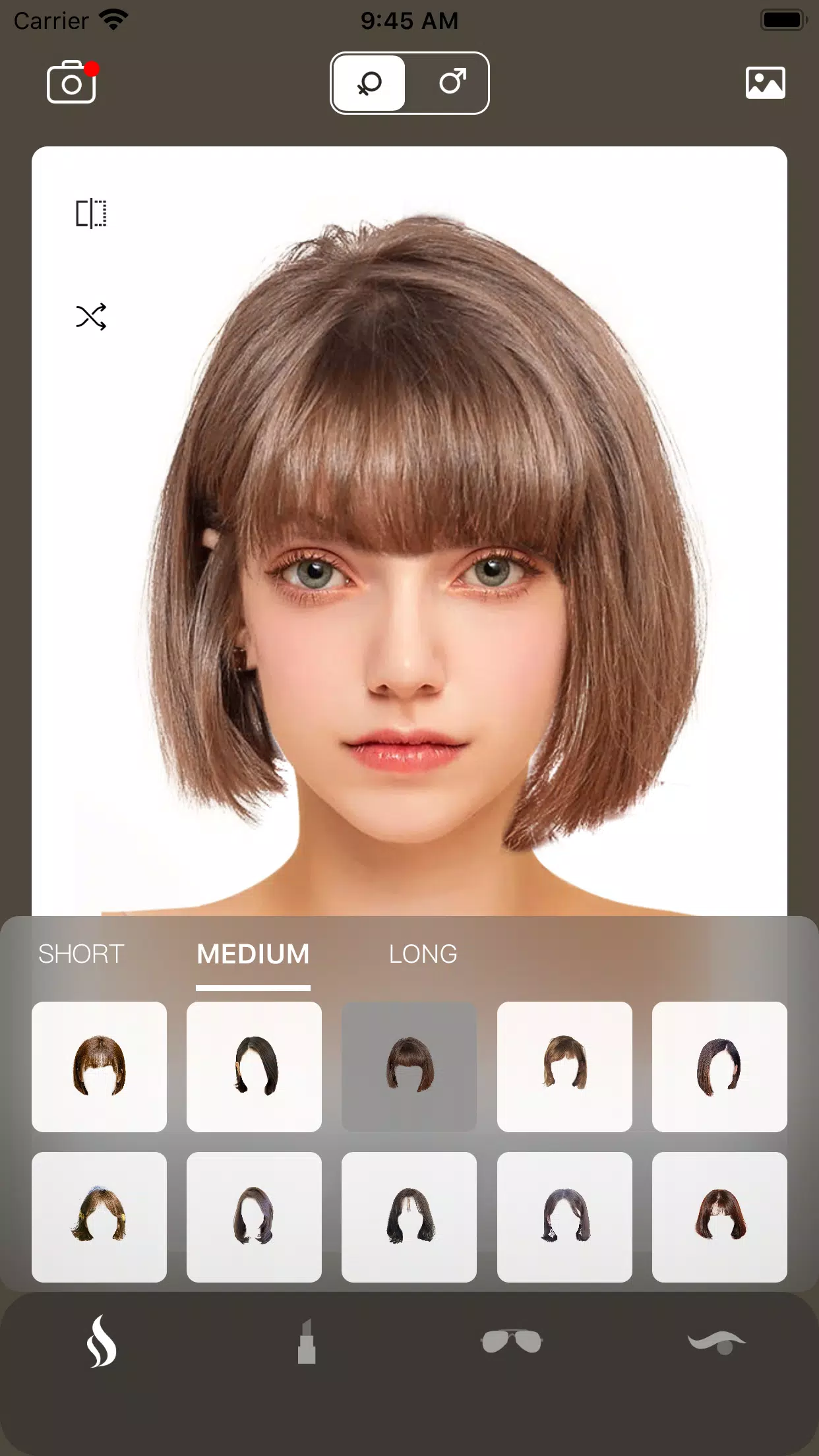 AI Hairstyle Try On・Bangs・Wigs Schermafbeelding 0