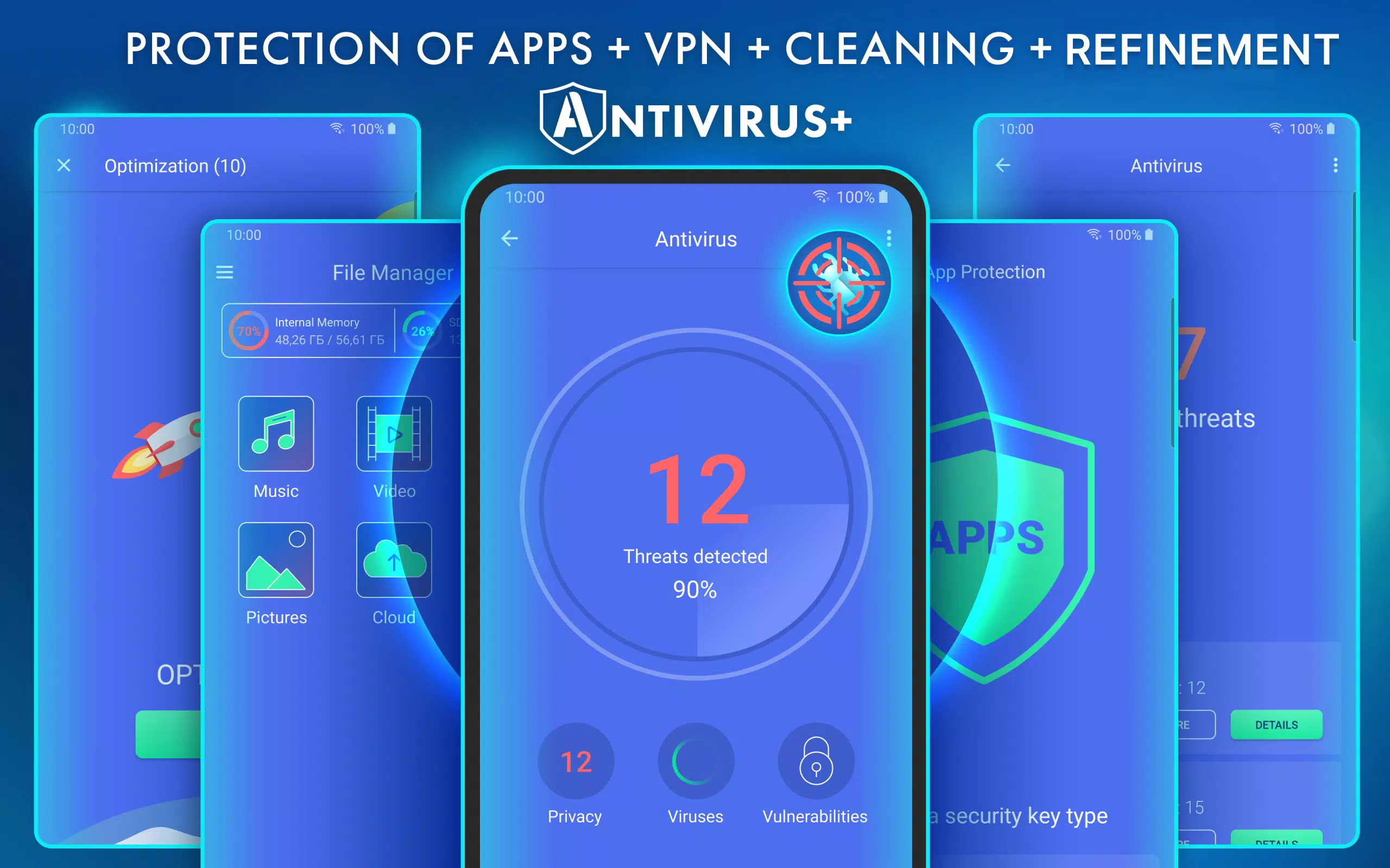 Antivirus - Cleaner + VPN Schermafbeelding 0