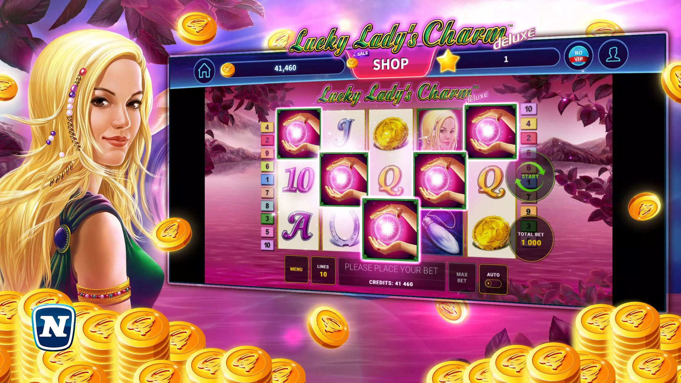 Lucky Lady's Charm Deluxe Slot 스크린샷 0