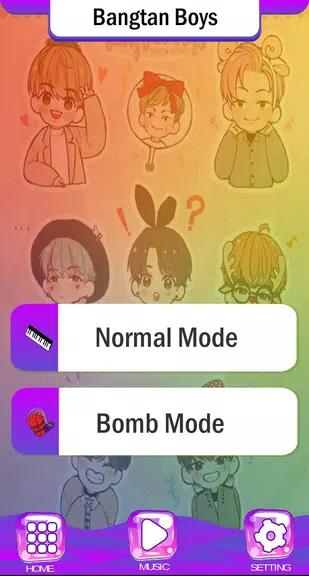 BTS Chibi Piano Tiles Capture d'écran 2