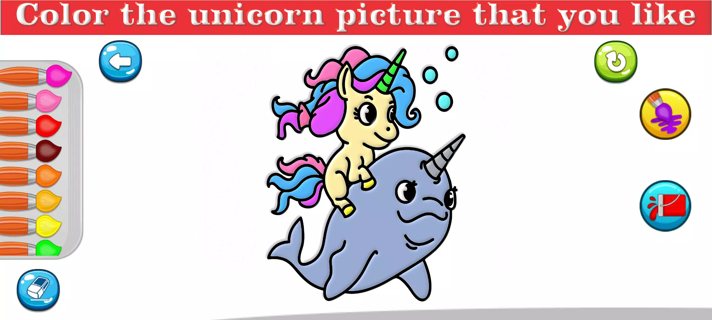 Little Unicorn Coloring Pages Ekran Görüntüsü 3