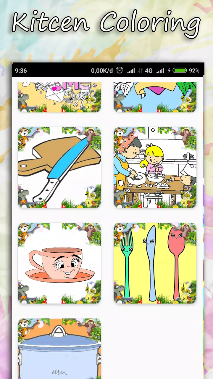 Schermata Coloring Kitchen Cooking page 1