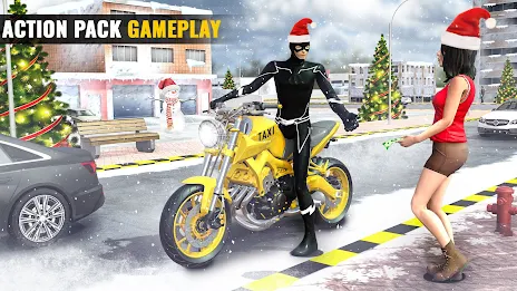 Superhero Bike Taxi Bike Games スクリーンショット 2