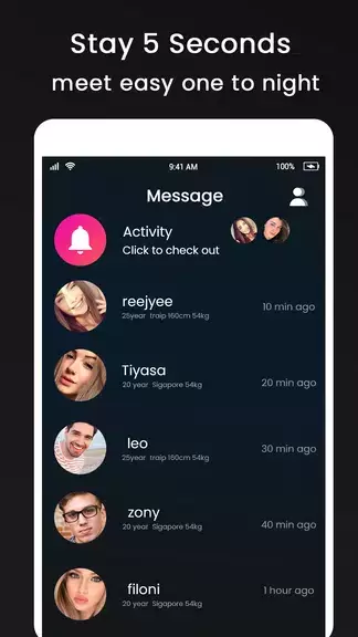 Random Video Chat : Live One Night Datting Скриншот 3