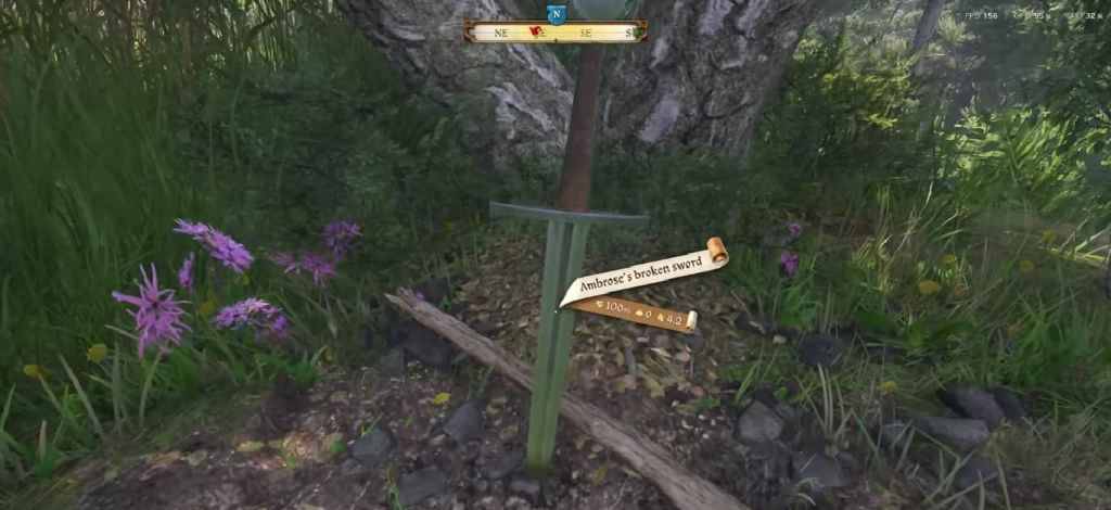 Ambroze broken sword stuck in the ground KCD2