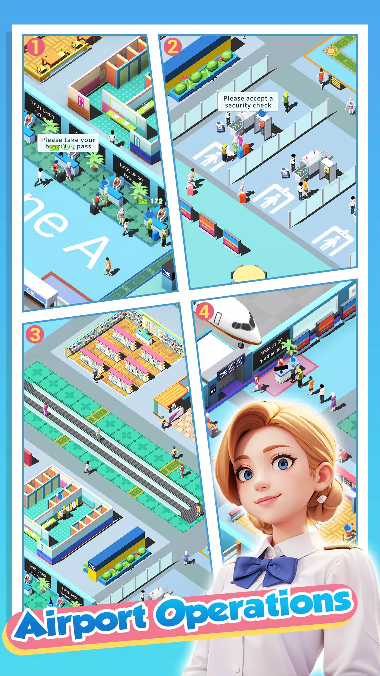 Happy Airport：Simulator Tangkapan skrin 3