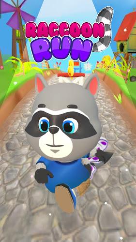 Raccoon Fun Run: Running Games Tangkapan skrin 2