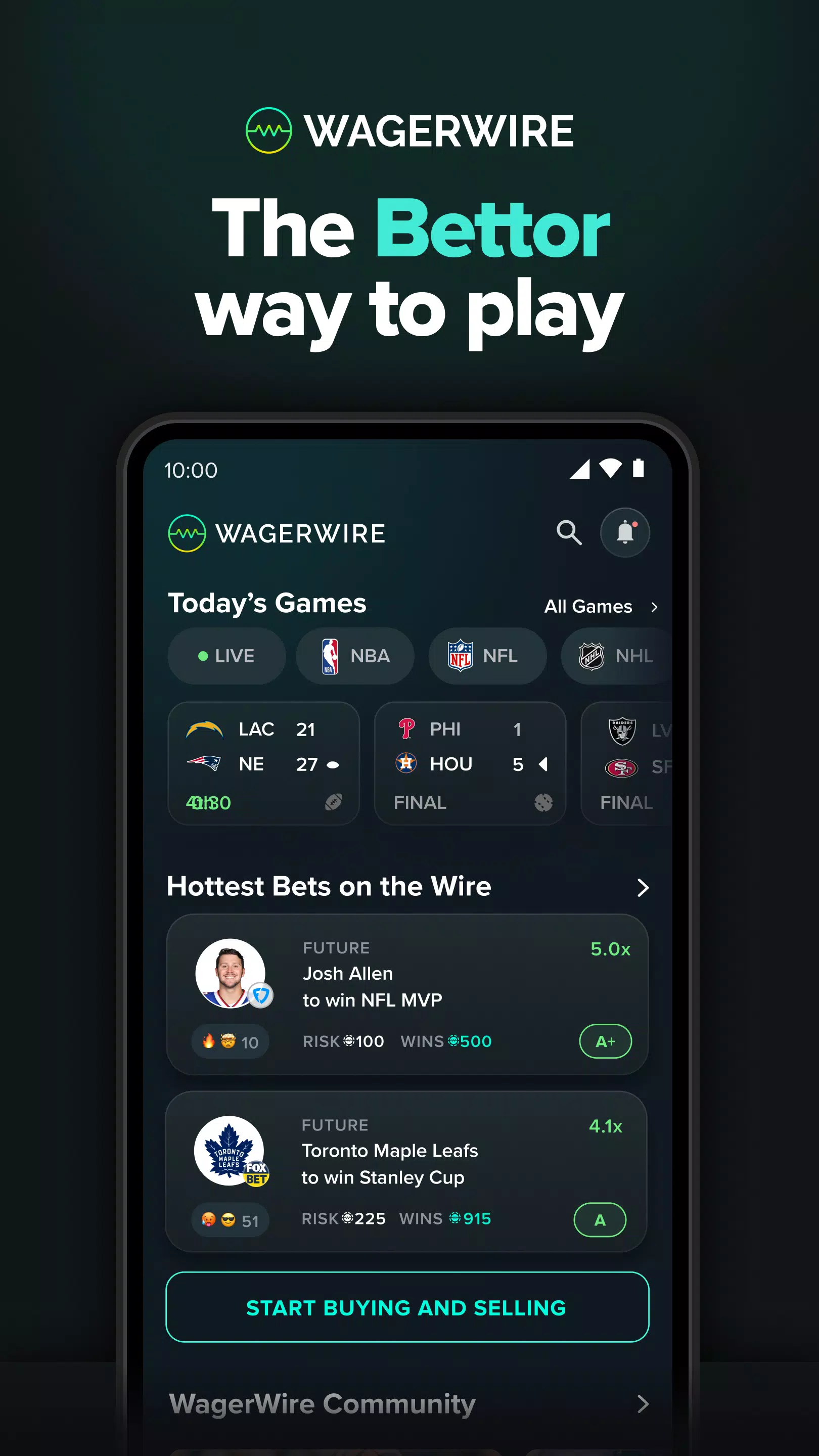 WagerWire Screenshot 0