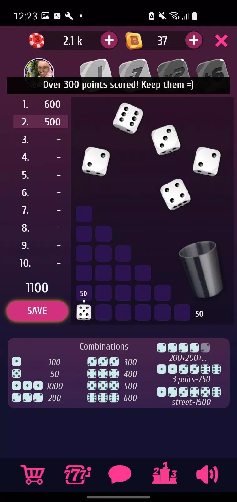 Farkle Pro - 10000 dice game Screenshot 1