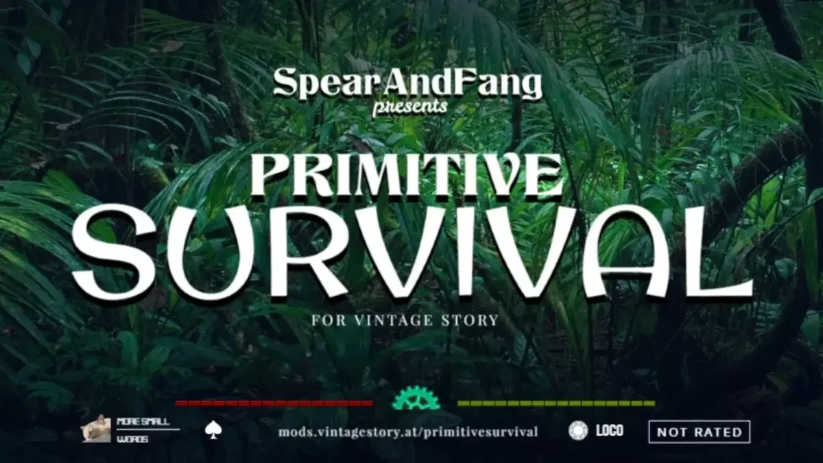 Tangkapan skrin mod survival primitif