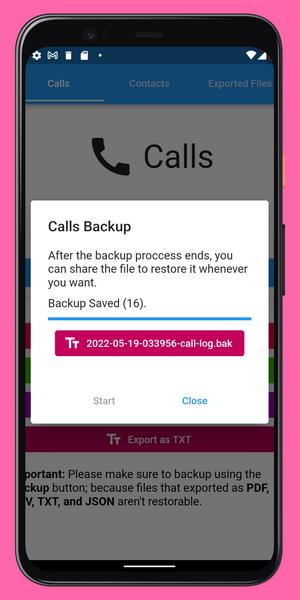 Call Log Backup,Restore & PDF Export應用截圖第2張