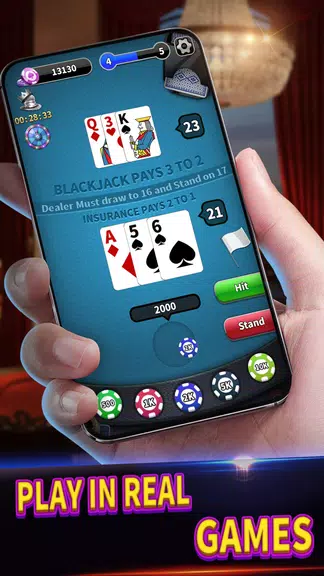 BlackJack 21 lite offline game Captura de pantalla 0