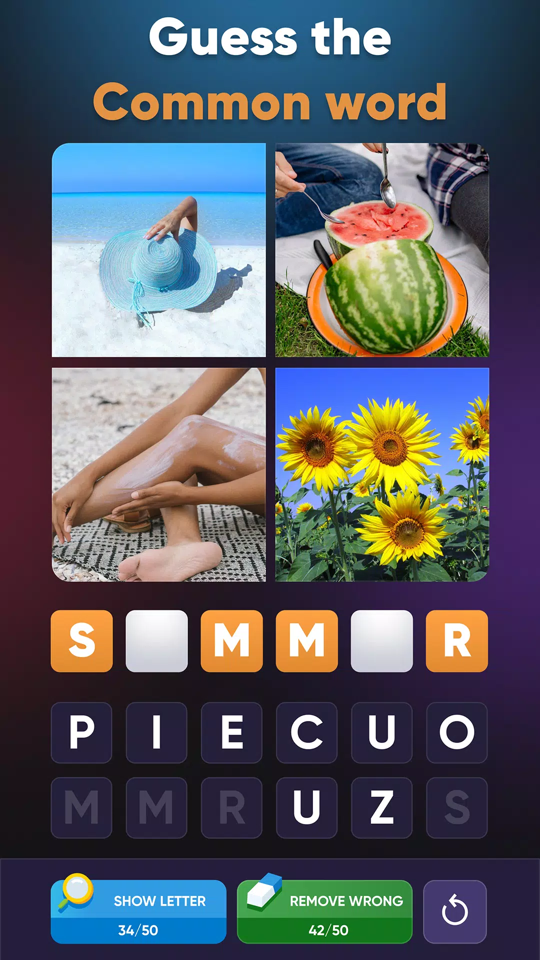4 Pics Association Word Puzzle ဖန်သားပြင်ဓာတ်ပုံ 0