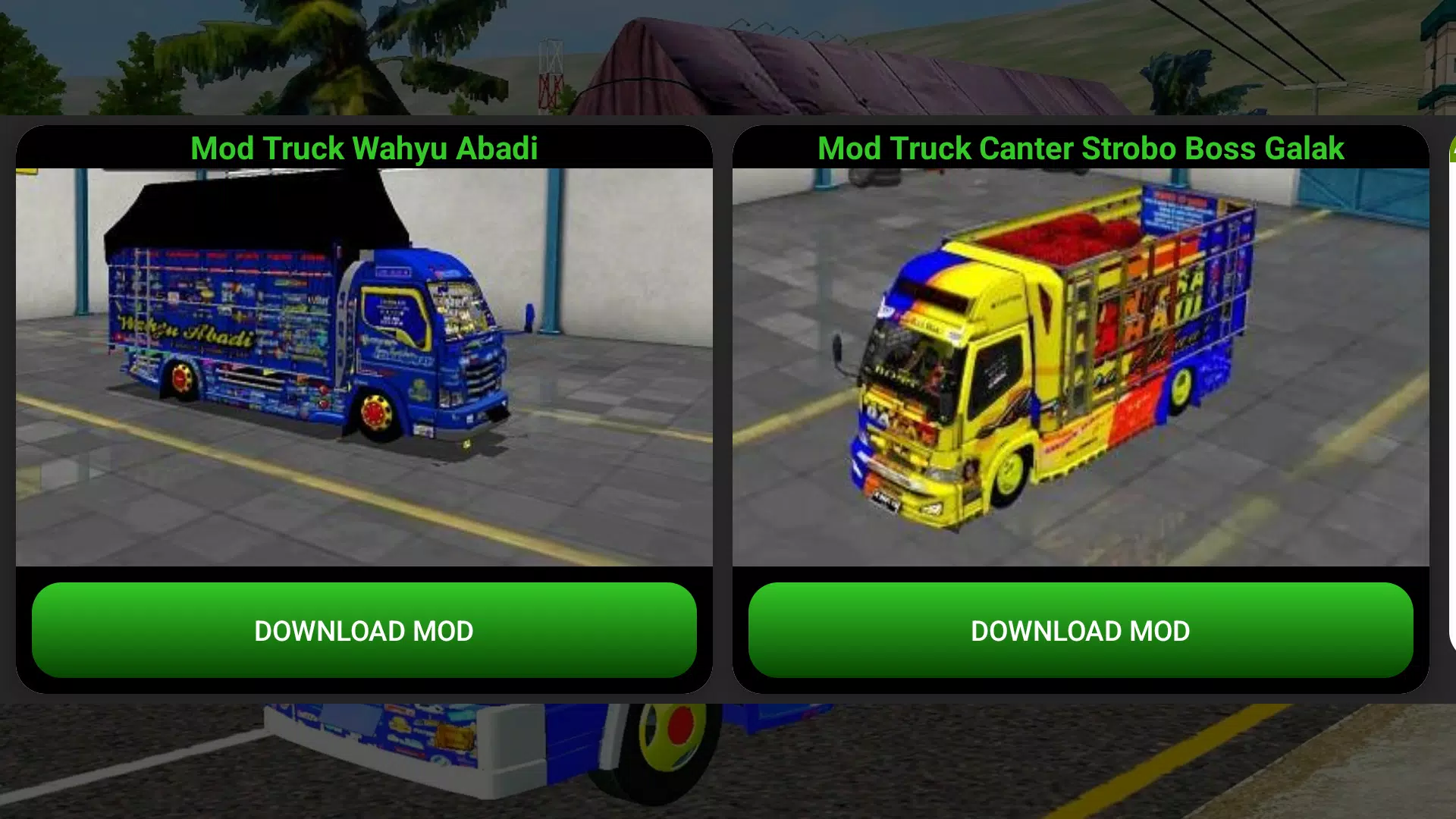 Mod Truck Wahyu Abadi Bussid Ảnh chụp màn hình 1