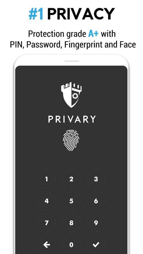 隐藏文件和照片 PRIVARY 数据保险库應用截圖第1張