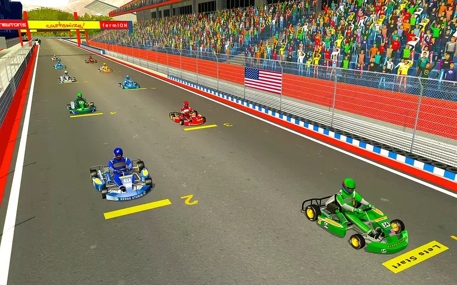 Go Kart Racing Games 3D Stunt Ekran Görüntüsü 3