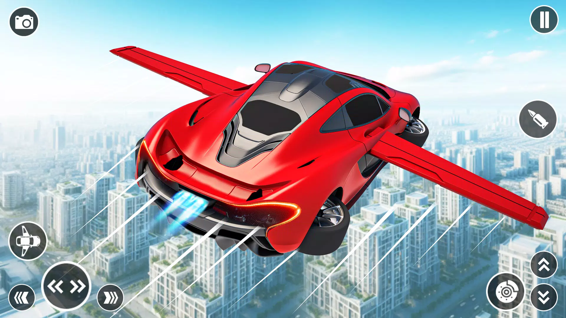 Flying Car Robot Shooting Game Captura de pantalla 0