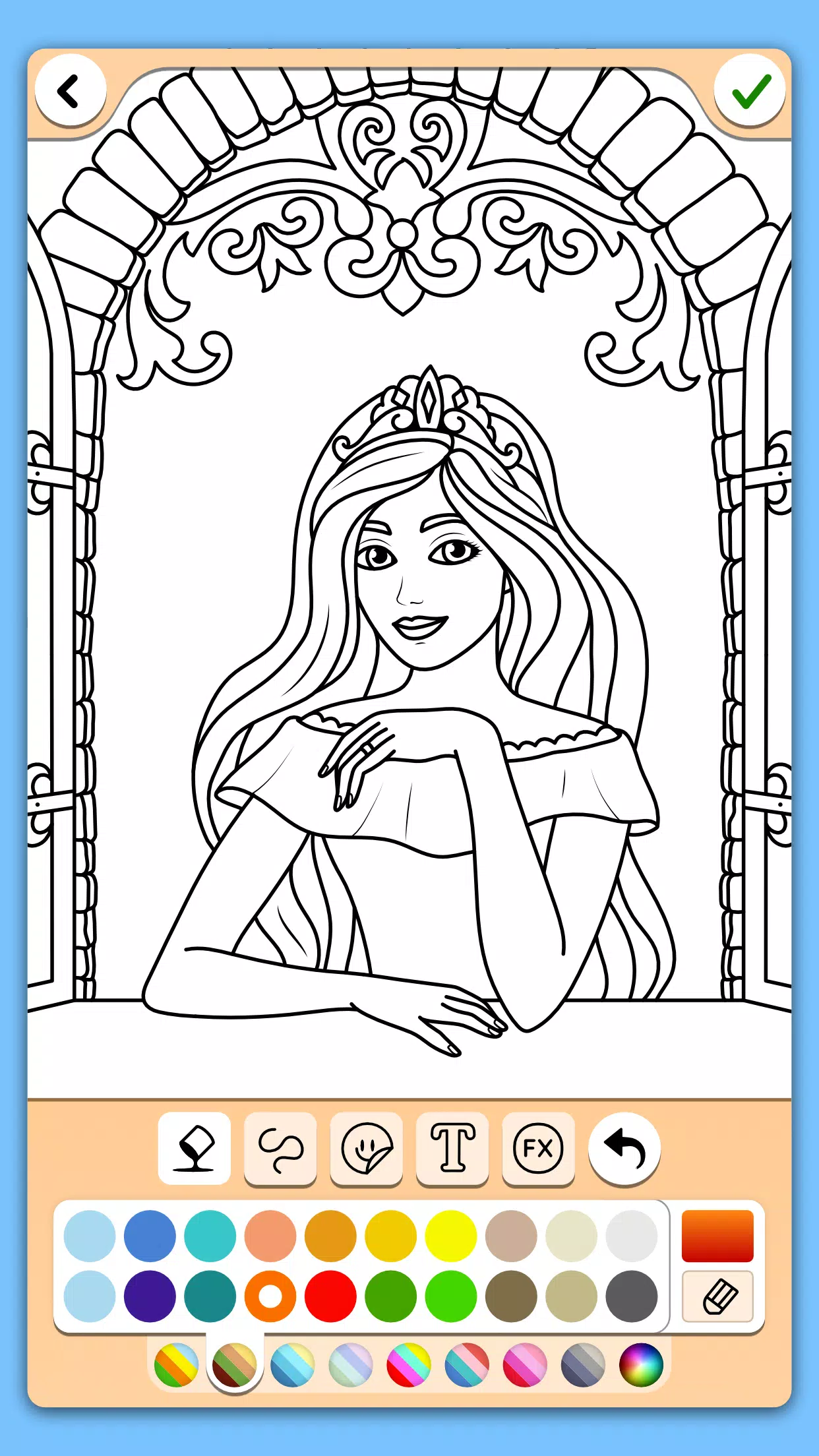 Coloriage Princesse Capture d'écran 1