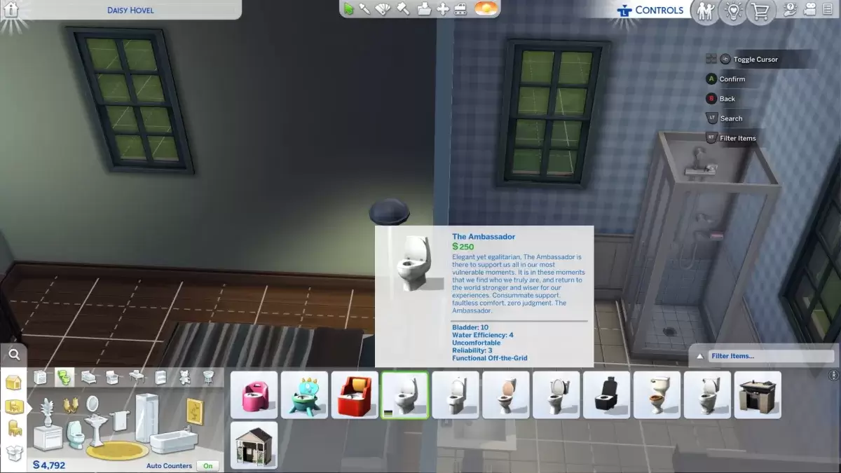 Il bagno dell'ambasciatore come parte di un articolo su come riparare l'esplosione di oggetti rotti dall'evento passato The Sims 4.