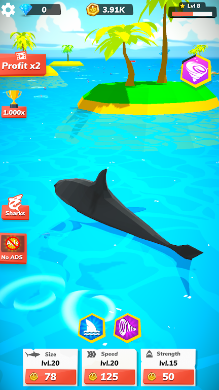 Idle Shark World - Tycoon Game Ekran Görüntüsü 0