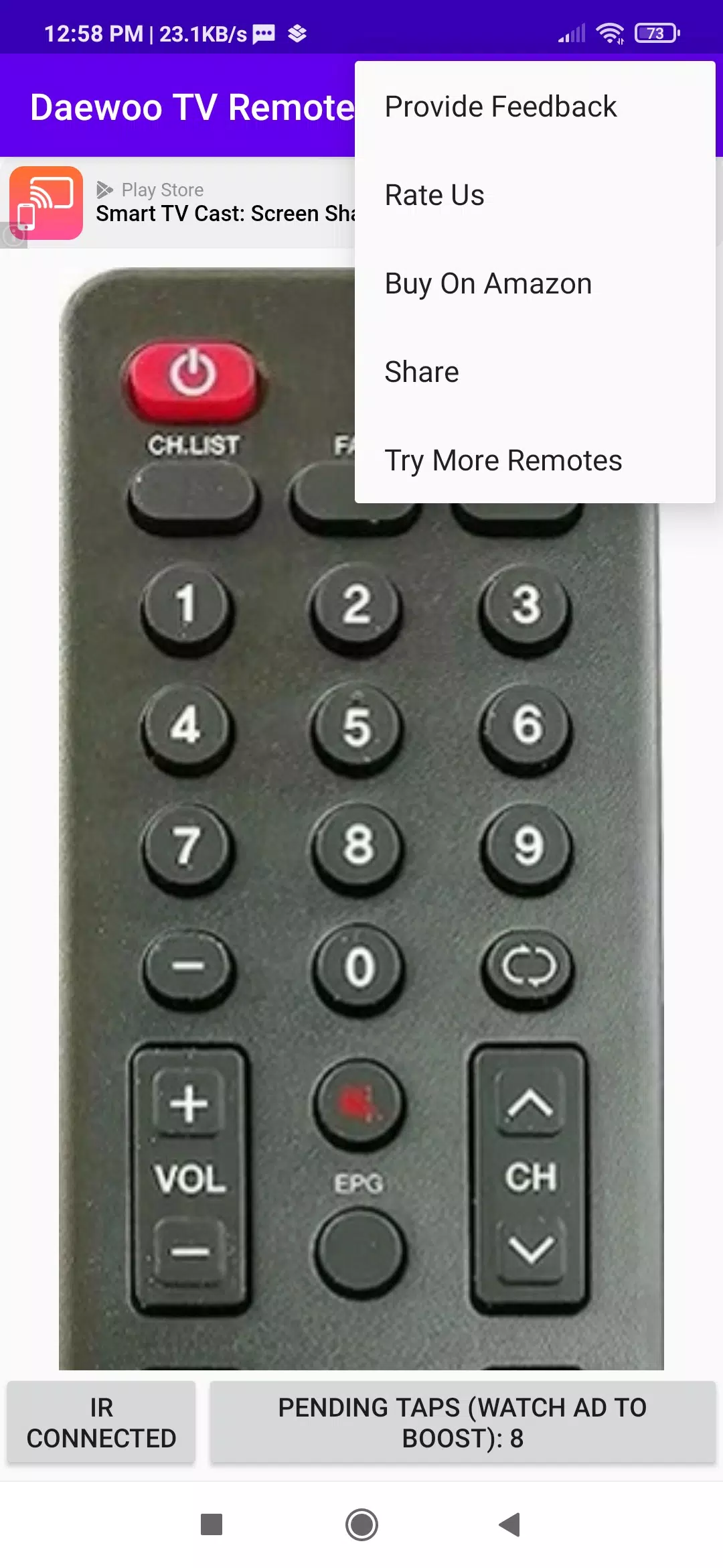 Daewoo TV Remote App Schermafbeelding 3