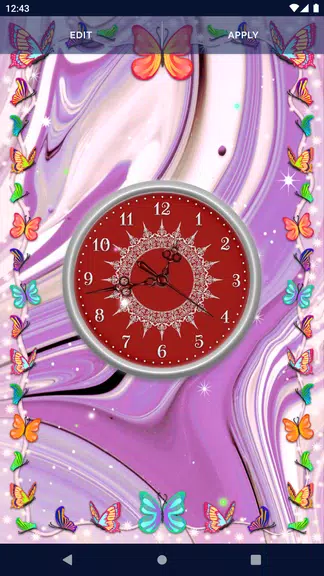 HD Clock Beautiful Wallpaper Capture d'écran 2