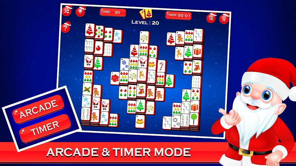 Mahjong Deluxe - Christmas Fun Capture d'écran 2