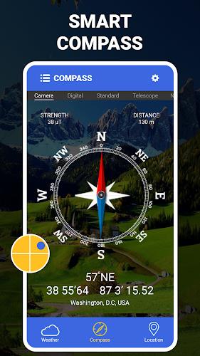 Digital Compass - GPS Compass Скриншот 1