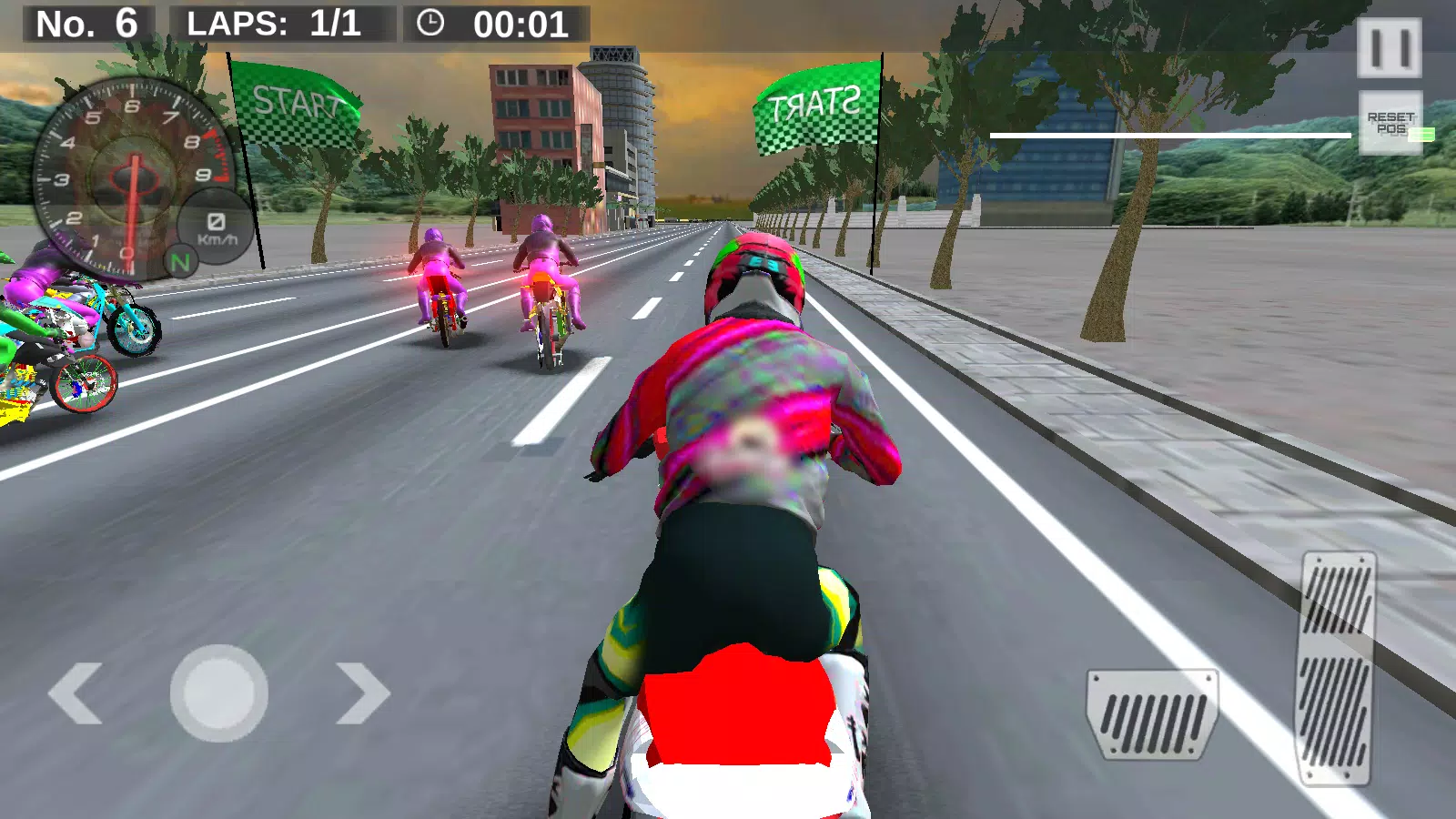 Schermata Real Drag Bike Racing 0