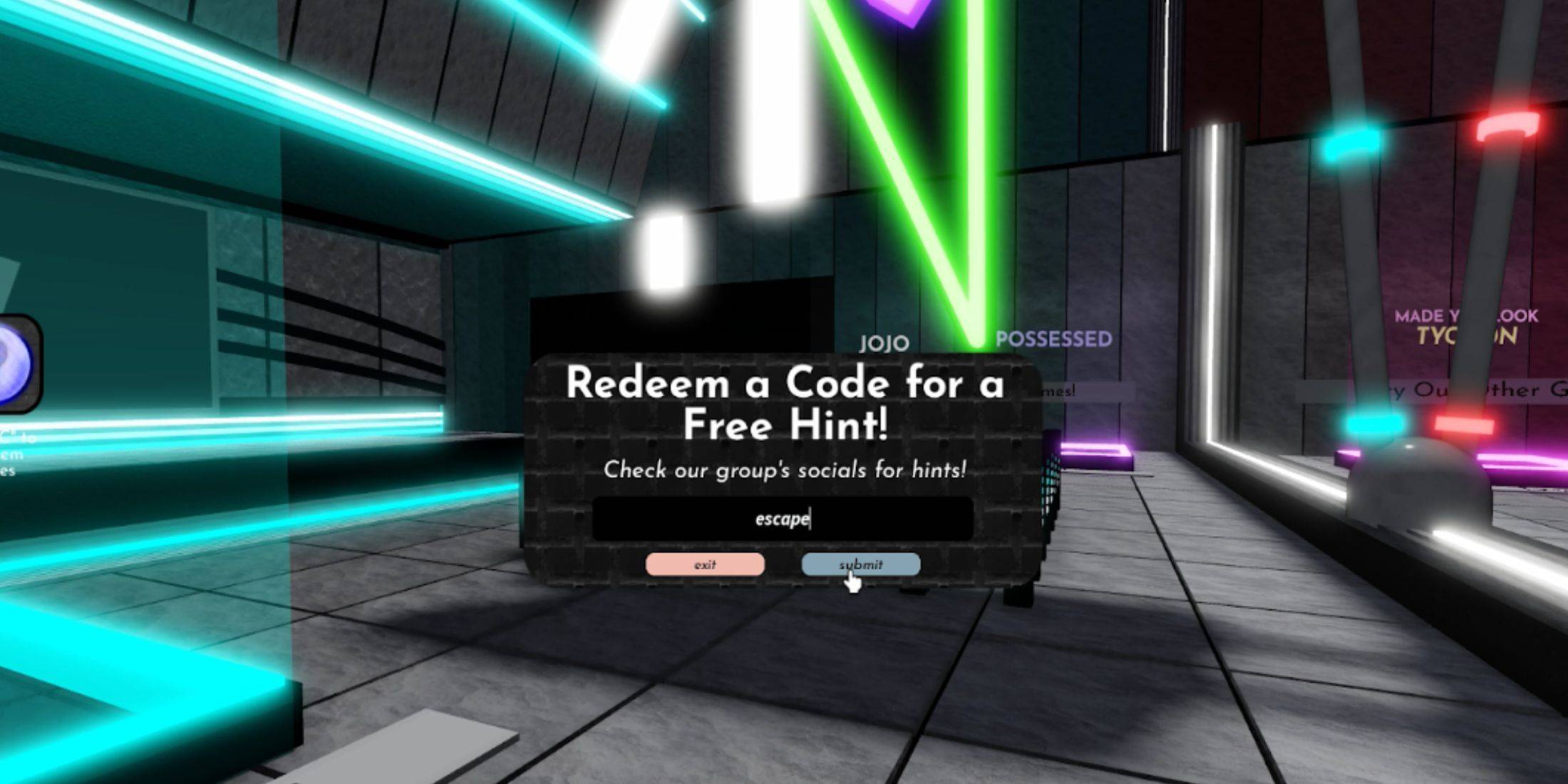 Image: Code Redemption Interface