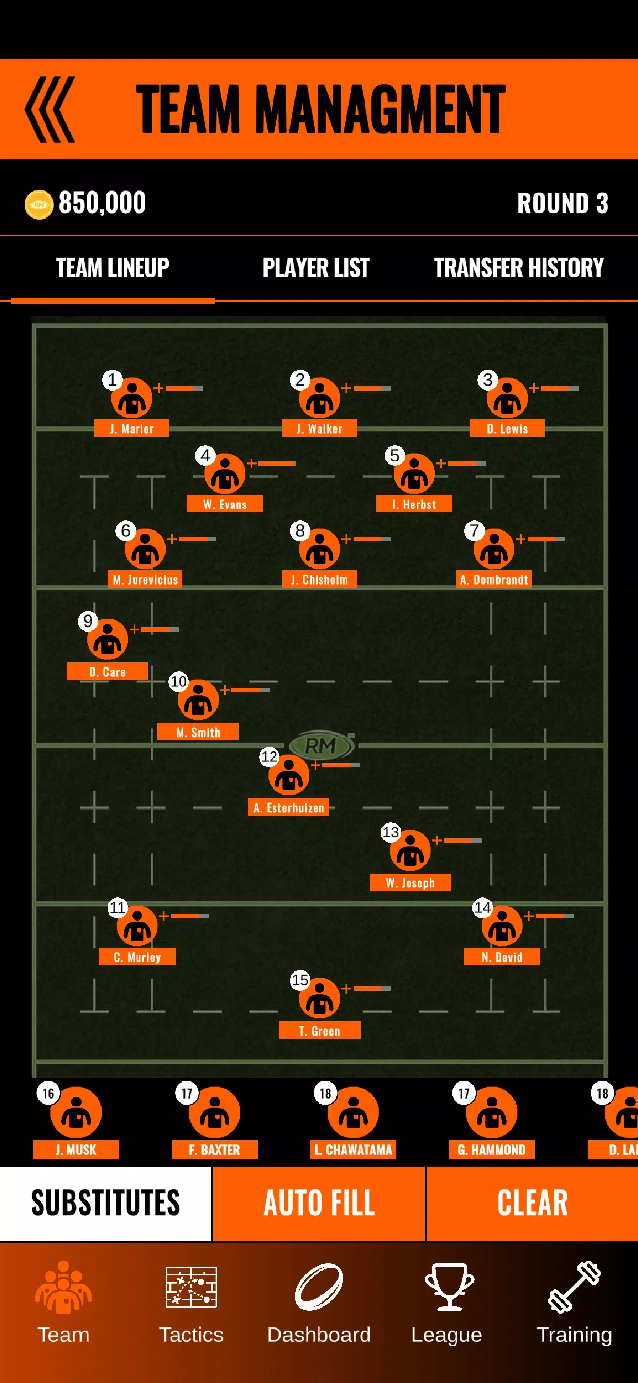 Rugby Manager 25 ဖန်သားပြင်ဓာတ်ပုံ 1