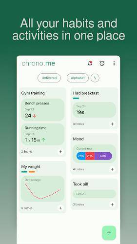 chrono.me - Lifestyle tracker スクリーンショット 0