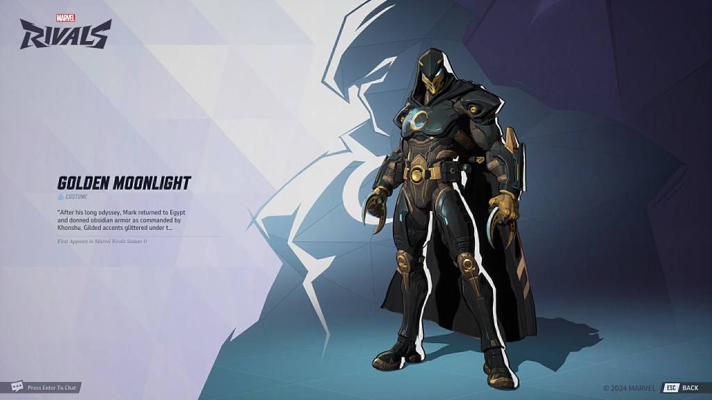 Moon Knight in his Golden Moonlight skin